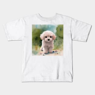 Cute Maltipoo Puppy Art 1 Kids T-Shirt